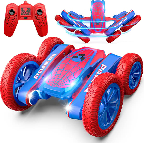 Spider RC Stuntbil med Syklonmodus, Oppladbar, Alder 4-12 Cyclone-red