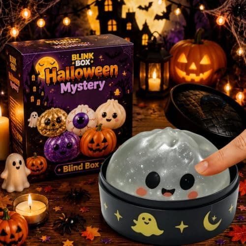 Halloween Spooky Ghost Dumpling Squishies Legetøj, Dumplings Stressbolde til Voksne Fidget Legetøj med Damper, Aflastning Fidget Sensorisk til Helligdage & 16#white