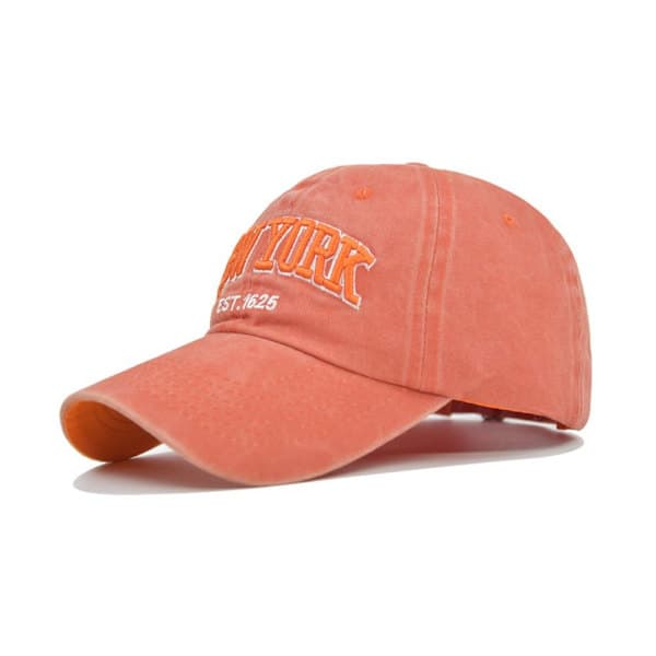 New York Broderi Baseball Caps Slitt Falmet Caps GRÅ grå grey