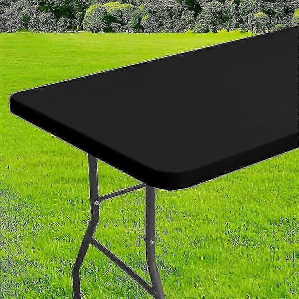 Vikbar picknickbordsduk Tvättbart bordskydd Premium uteplatsbordsöverdrag Rektangulära bord white 120x58cm
