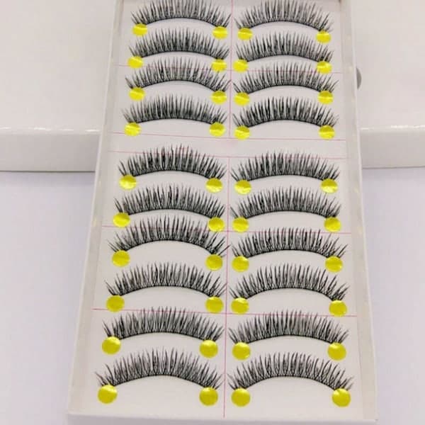 10 par lösögonfransar Natural Thick Crossing M14 One Size M14 one size