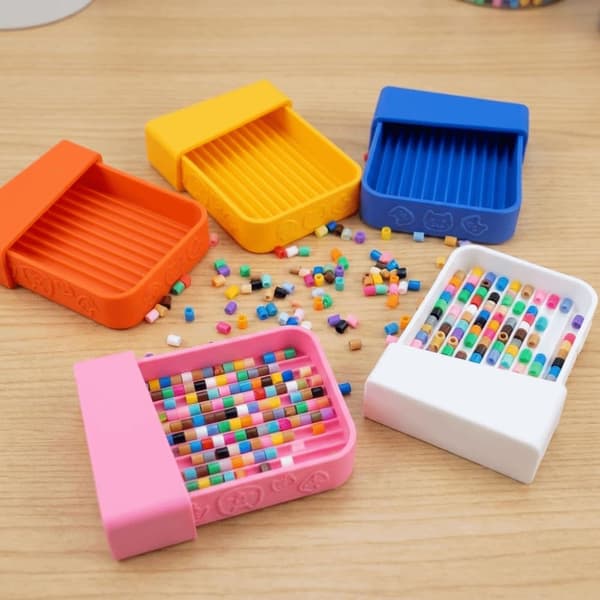 Pärlplatta plockbricka 3D-utskrift Effektiv precisionspärlsorteringsbricka Handhållen DIY-collagebönor spade pärltillbehör (rosa)