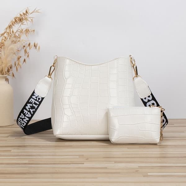Axelremsväska Crossbody-väska, Vit white