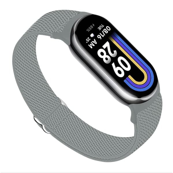 Elastisk nylonrem til Xiaomi 8/9 (14mm) Grå Grå Grey