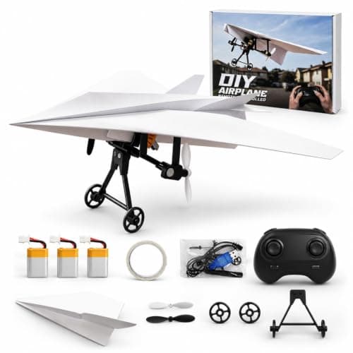 Uppgraderat DIY RC Pappersflygplanskit med Gyrostabilisator & Träningsflygplan (#1) #1