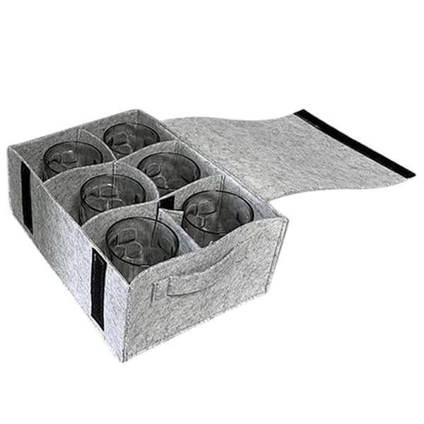 Camping Tallerkenholder Krusholder Camping Glasholder Camping Vinglasholder Campingtilbehør Autocamper Porcelænsopbevaring Grå