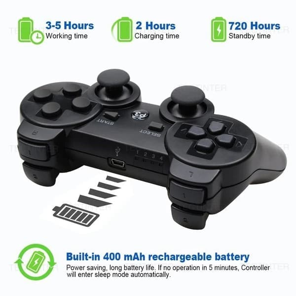 2-pak - Trådløs controller - Controller til PS3-kompatibel 2-pak 2-Pack