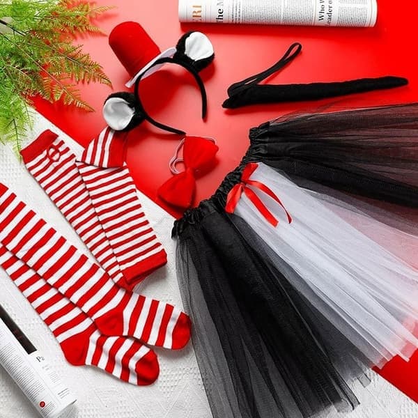 Tyll Tutu Tröja Flickor Kostym Set Barn Katt Kostym för Fest Cosplay