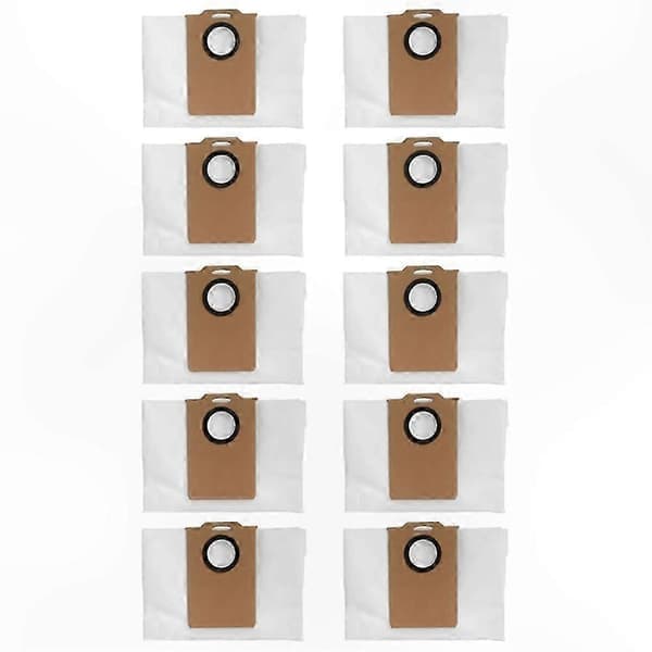 Støvpose for Dreame Mova E20 Plus, Proscenic Q8 Max, Trouver E20 Pro Plus, Honor Choice R3 Plus Støvsuger Hvit, Størrelse 10 STK 10PCS