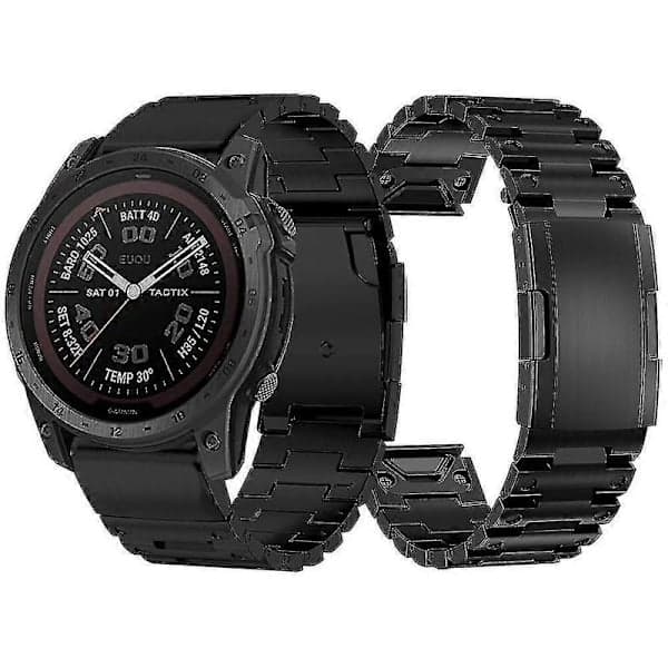 26 mm Quick Release-armbånd med foldespænde til Garmin Fenix 7X/7X Solar/Enduro/Coros Vertix 2