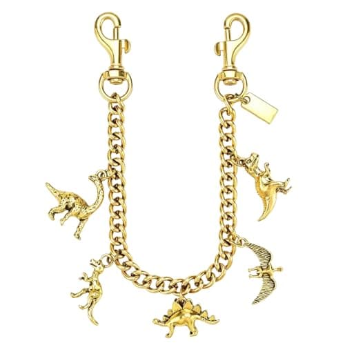 Väskberlocker för handväskor - Söt handväskkedjeberlock - Väskaccessoarer Berlocker för kvinnor Dinosaur Chain - Gold