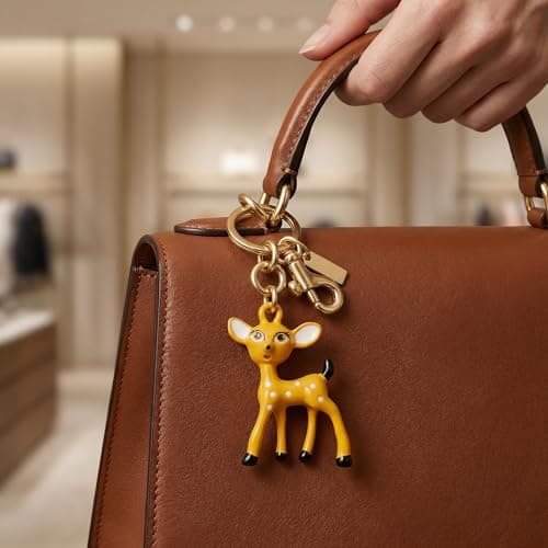Väskberlocker för handväskor - Söt handväskkedjeberlock - Väskaccessoarer Berlocker för kvinnor Fawn-yellow