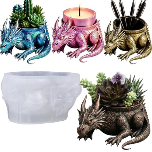 3D Drage Epoxyharpiks Silikoneform Krybdyr Dyrestøbeform Dragon Resin Mold