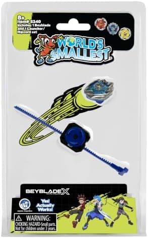 Verdens Mindste Beyblade X Samlesæt med 3 - Orange - Gul - Blå