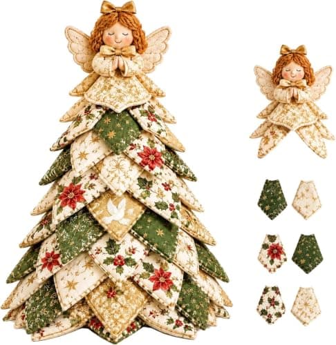 Atallit 2026 Nytt 3D DIY Quiltat Julgranskit Patchwork Hantverksset Angel