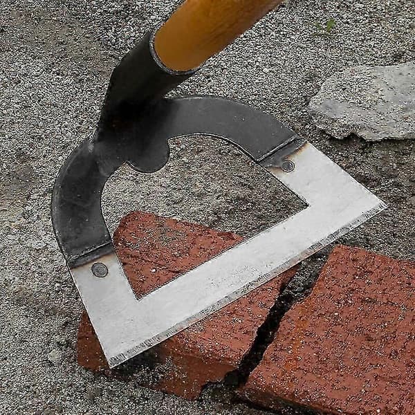 Kraftig gårdshakke, solid hageredskap i rustfritt stål for graving, planting, luking, erstatningshode for jordfreser