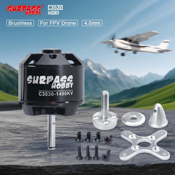 Surpass C3530 1400KV borstlös motor för RC-flygplan med fast vinge 1400kv