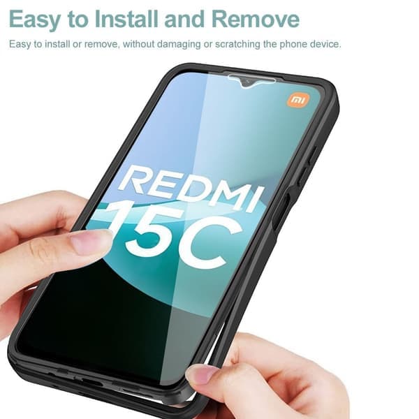 ETUI Xiaomi Redmi 15C (173mm) 360 TPU Etui, Sort