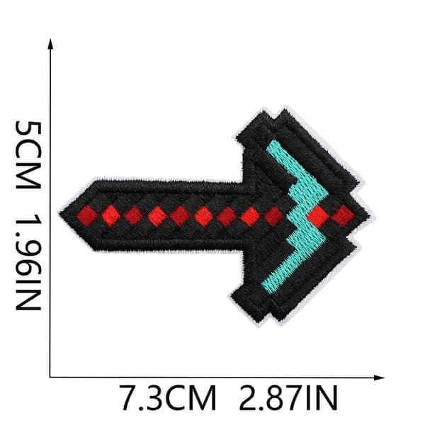 Et sett med 21 Minecraft broderte lapper, virtuelle verdensmerker og anime-karakter broderte lapper