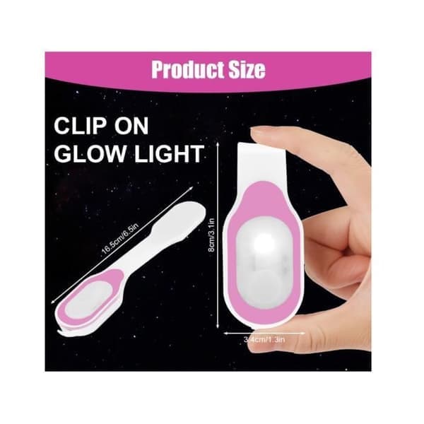 Oppladbare magnetiske klipslamper med refleksbånd, sykepleier nattlys, 3 moduser [YJD] Rosa