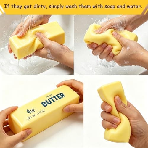 Smör Squishy, Klämleksaker, Squishy Smör, Realistisk Smörsticka Mjuka Klämleksaker (Smör-2ST) Butter-2pcs