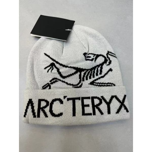 Stickad Arc'TERYX Vintervarm Mössa Stretchmössa Vit för Män och Kvinnor Vit 55-60 cm