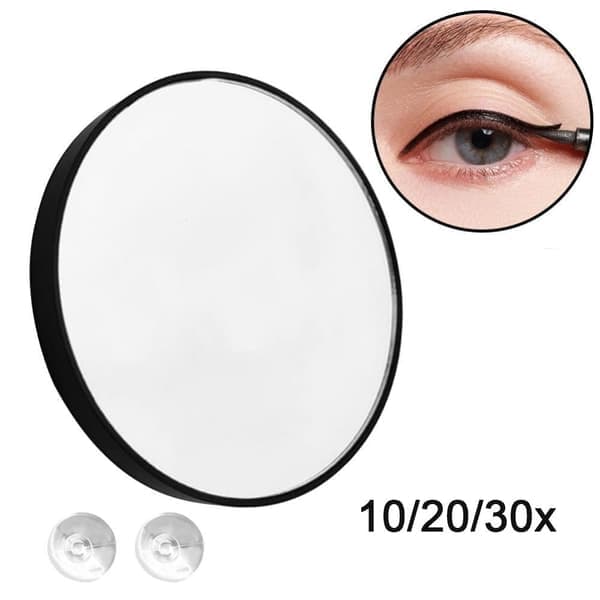 Makeupspejl 10/20/30x Forstørrelsesspejl SORT 10X 10X Sort black 10X-10X