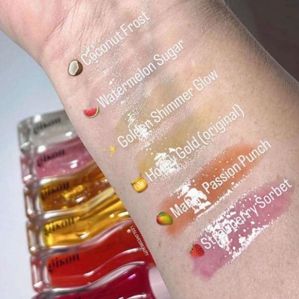 Gisou Honungsinfunderad Hydrating Lip Oil, Närande Läppfuktighetskräm 3 st 3 1pcs