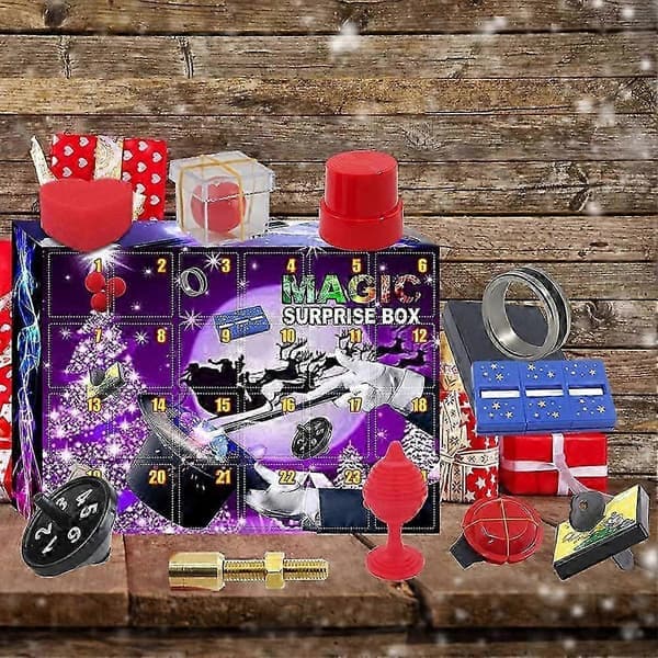 Magisk Julekalender 24 Magiske Tricks, Tryllesæt til Børn 6+, Julekalender Legetøj