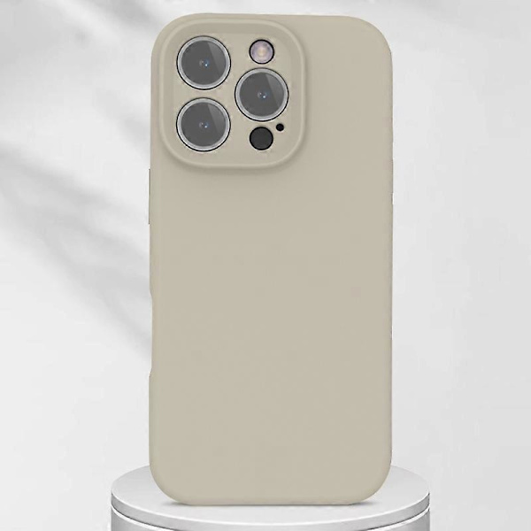 Fodral till iPhone 16 Pro Max PC+flytande silikon skyddande mobilfodral med mikrofiberfoder