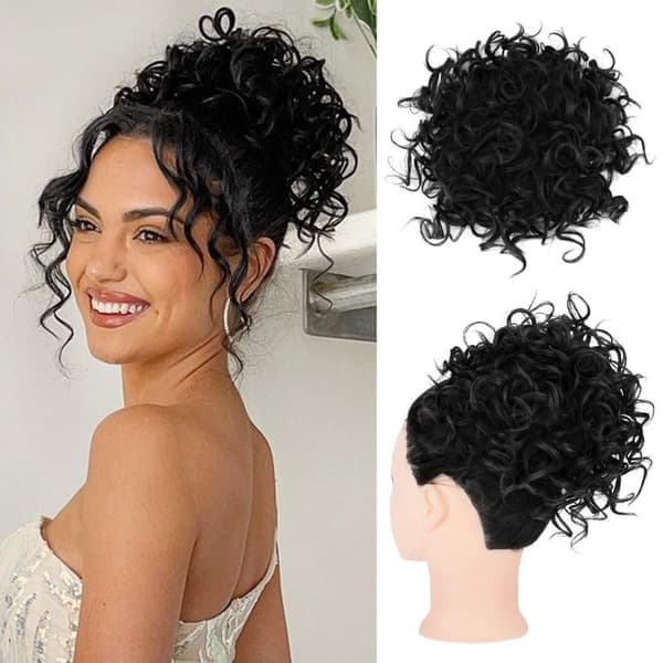 Messy Bun för kvinnor MELLANBRUN MELLANBRUN Medium Brown Medium Brown