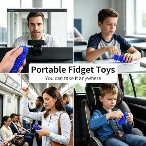 Silikone Spiky Sensorisk Rulle, Stille 360 Fidget Spinner