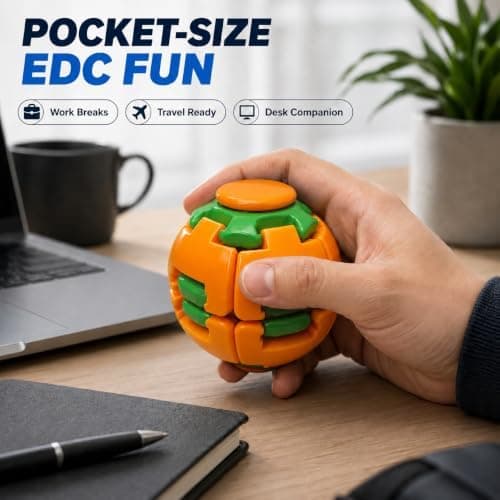 Tryck för att snurra Fidget Ball Leksak, Helix Core 3D Roterande Mekanisk Spinner