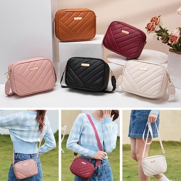 Skulderveske for kvinner, crossbody-veske, rosa pink