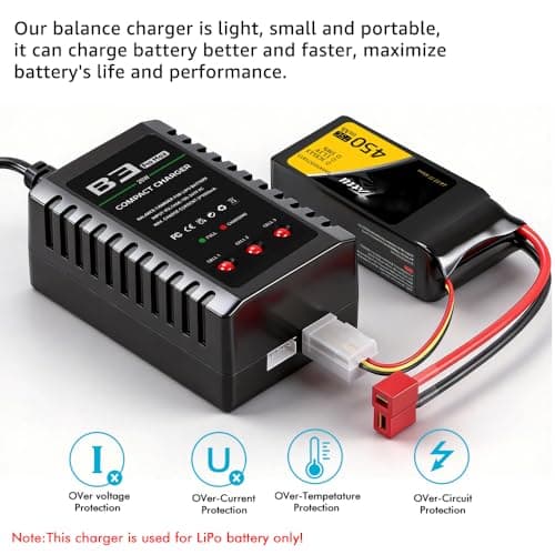 LiPo batterioplader 2S 3S balanceoplader til 7.4V 11.1V RC legetøj og model White-green