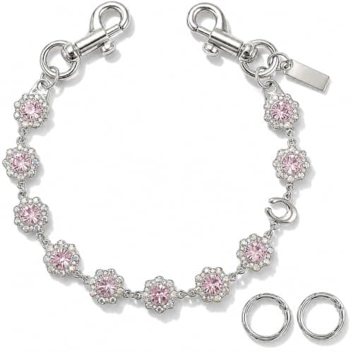 Väskberlocker för handväskor - Söt handväskkedjeberlock - Väskaccessoarer Berlocker för kvinnor Silver-pink 18in