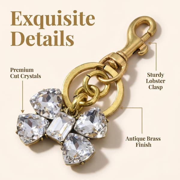 Väskberlock, söta handväskberlocker, väsktillbehörsberlocker, väskkedjor, handväskberlocker White Diamond