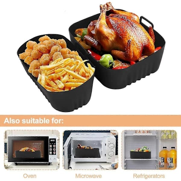 Philips Silikoneform Airfryer Tilbehør til 3000 Serien Dobbelt Kurv 2-pak 25-26