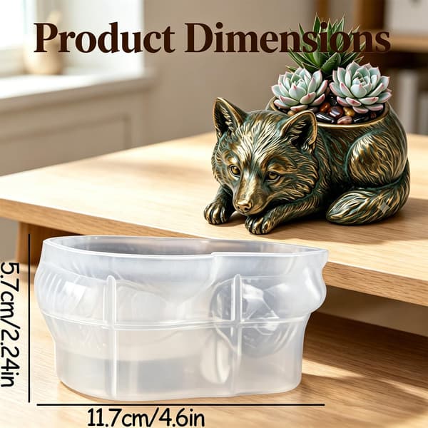 Rev Silikonform for Ræv 3D Dyre Epoxy Lysestakeform Fox Resin Mold