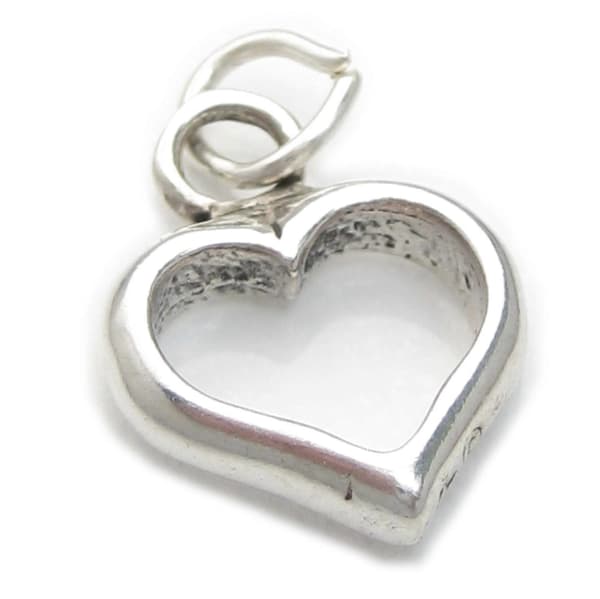 Hjerte sterling sølv charm .925 x 1 Hjerter Kærlighed charms