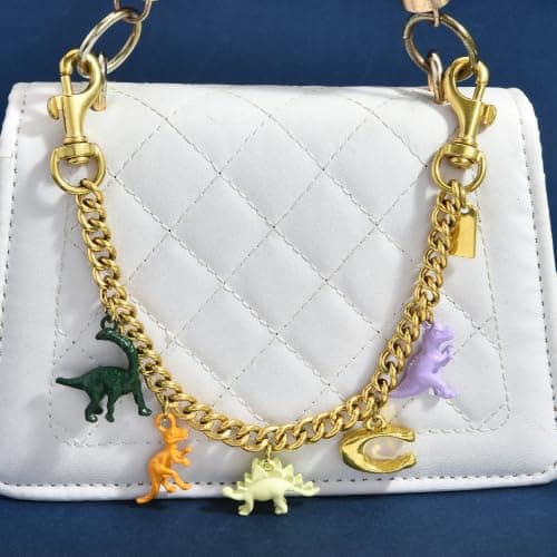Väskberlocker för handväskor - Söt handväskkedjeberlock - Väskaccessoarer Berlocker för kvinnor C-dinosaur Chain - Gold