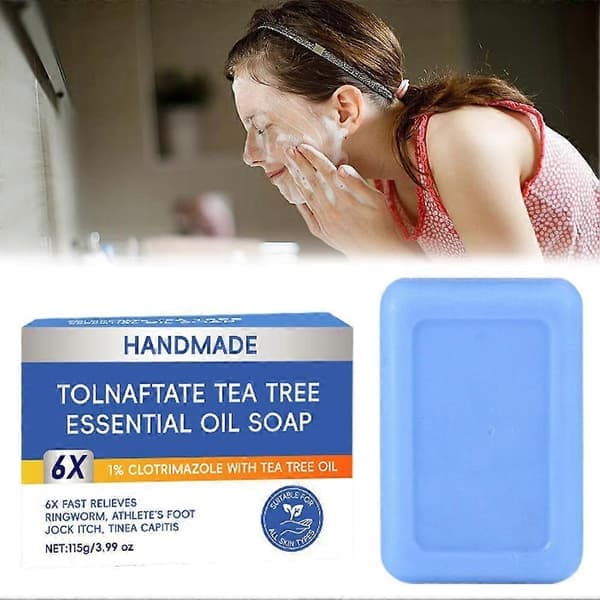 Tolnaftat Tea Tree eterisk oljesåpa Tea Tree Oil Ny - Tvålar Ny V6N7 115g Blå