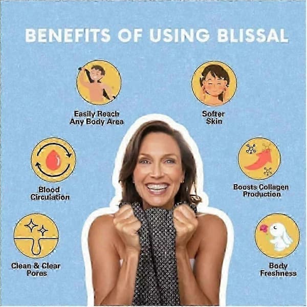 Blissal - Blissal Eksfolierende Dusjhåndkle, Eksfolierende Badehåndkle Rosa