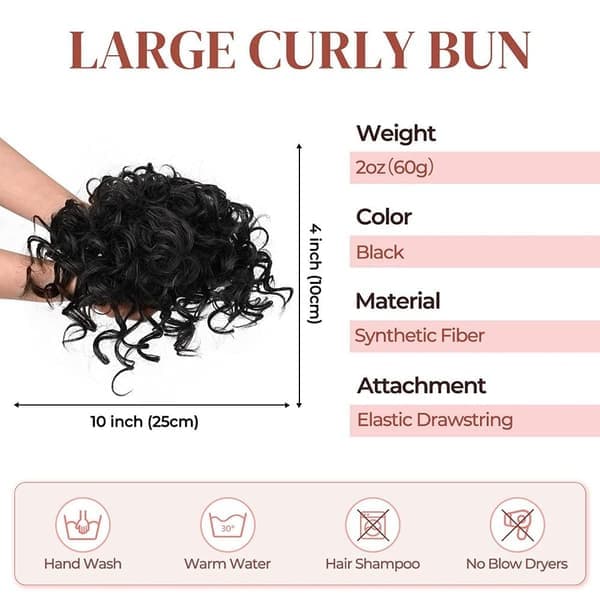Messy Bun för kvinnor MELLANBRUN MELLANBRUN Medium Brown Medium Brown
