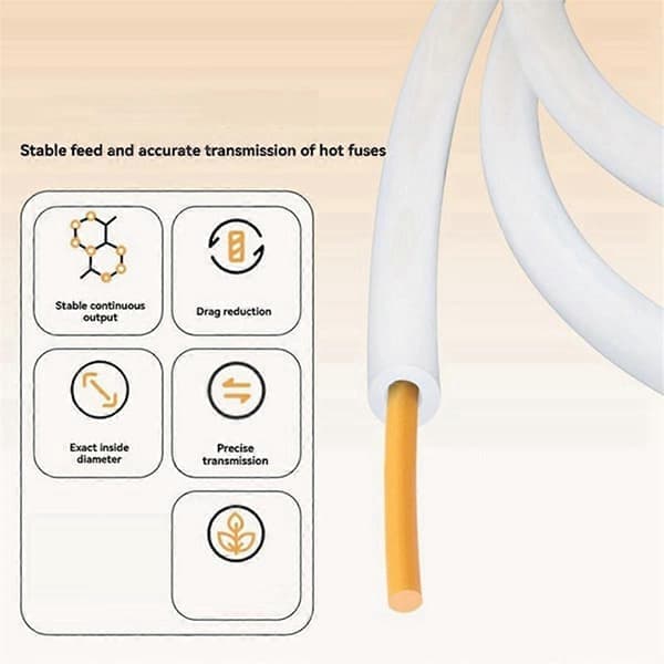 Til Bambu Lab 2M PTFE-slange til 3D-printer til P1P, AMS, hvid