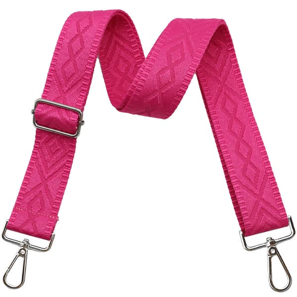Axelremsväskor för handväskor Breda axelremsväskor Justerbar ersättningsbroderad handväskrem för handväskor Silver Hardware-rose red
