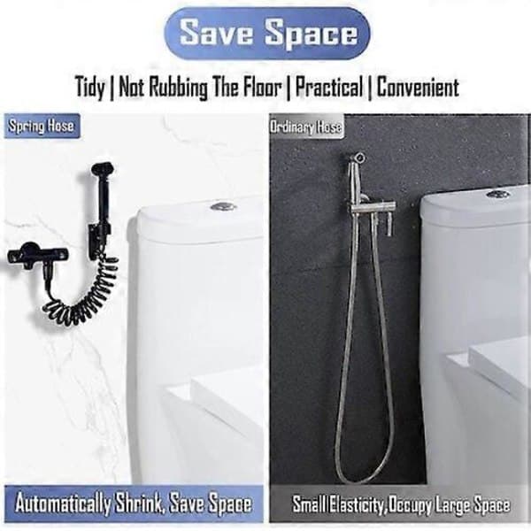Toiletduseslange, Plast, 3m, Sort