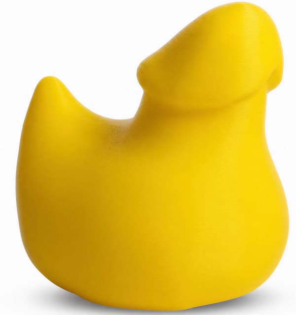 Morsom gul prankand, 3D-printet PLA-kontorpultdekor, nyhetsgave