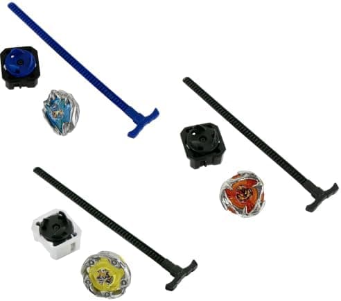 Verdens minste Beyblade X samlepakke med 3 - Oransje - Gul - Blå