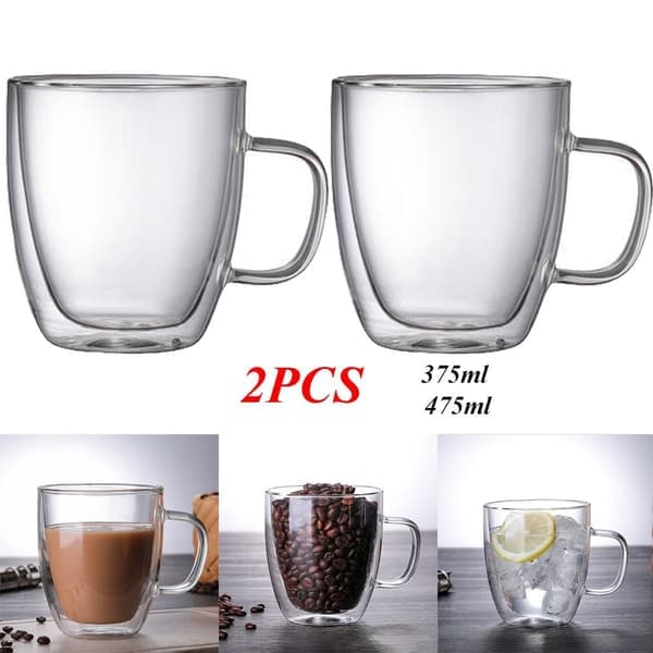 2x kaffekop i glas glaskrus 375ML 375ML 375ML 375ML